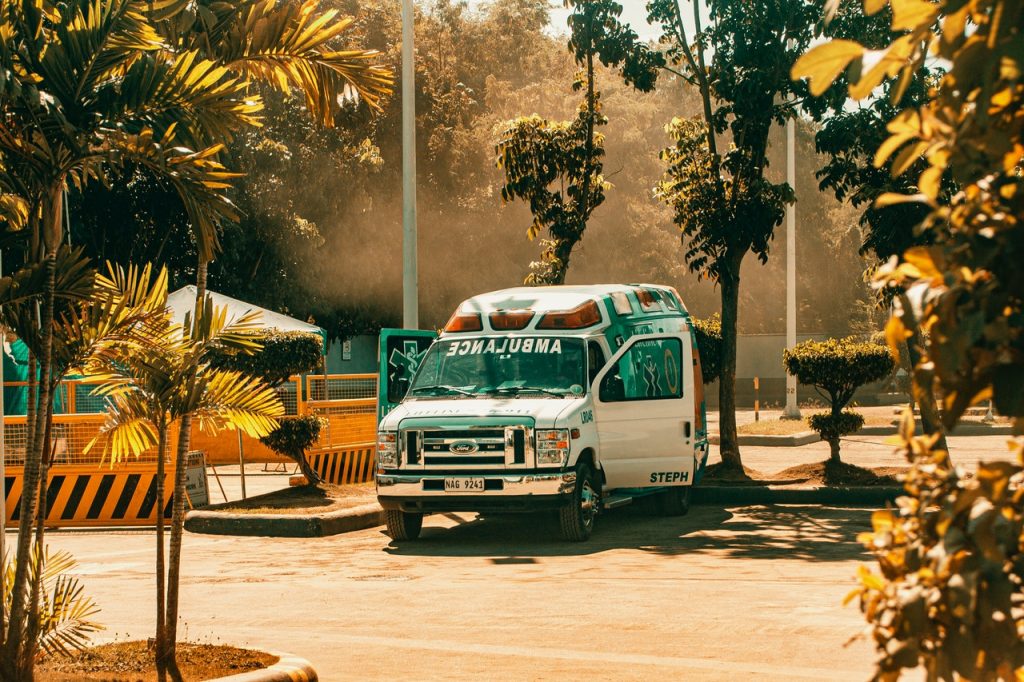 a bus parked in a parking lot