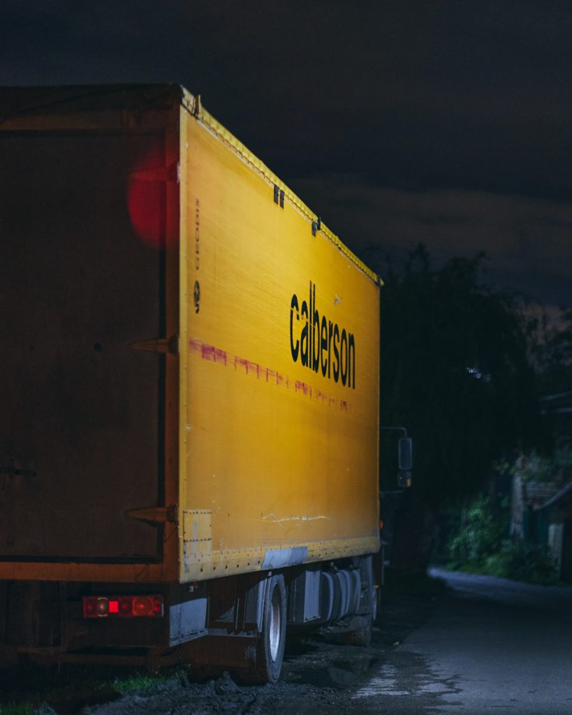 a large yellow truck