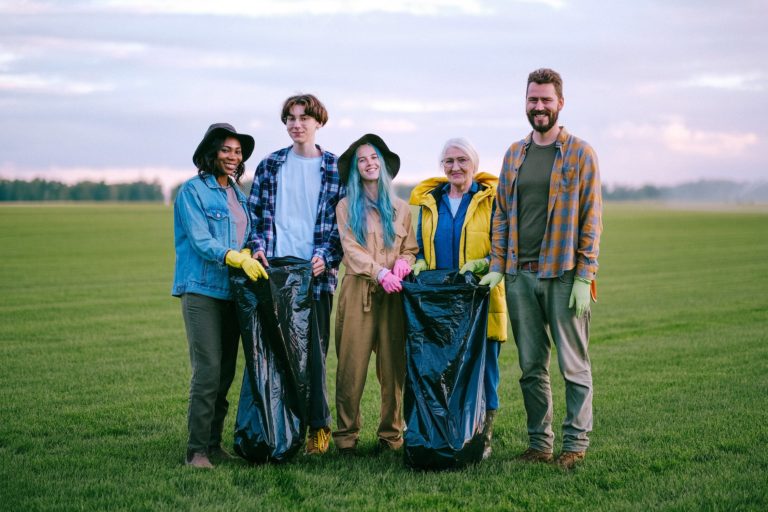 a group of people posing for a photo