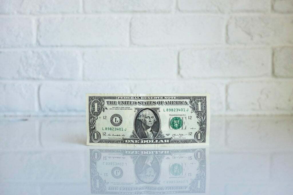 a stack of dollar bills