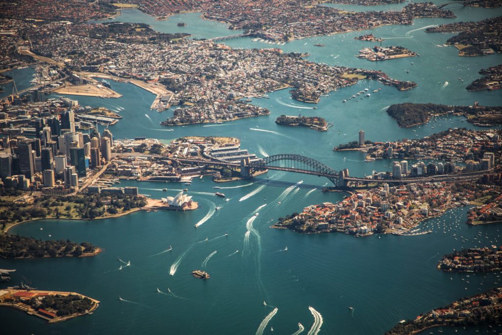 aerial view of a city