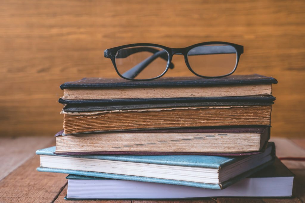 a stack of books