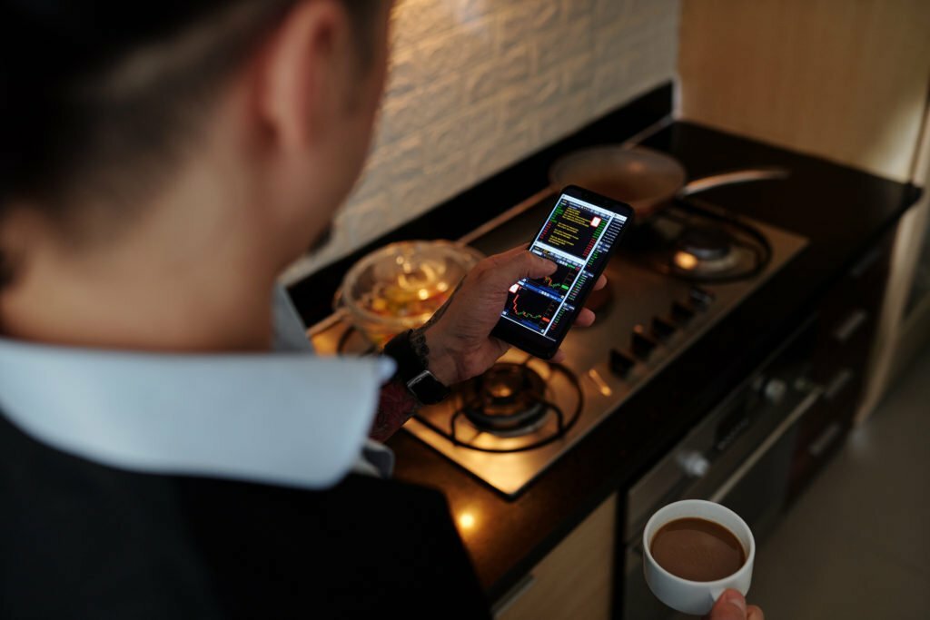 a person cooking food on a stove